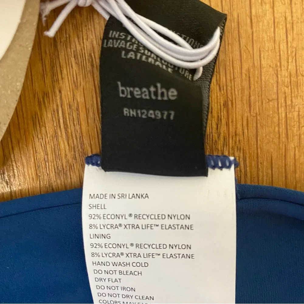 PRANA • NEW! Emarsee Bikini Bottom UPF 50+ Twist Detail - Deep Indigo - Size L - Picture 9 of 13